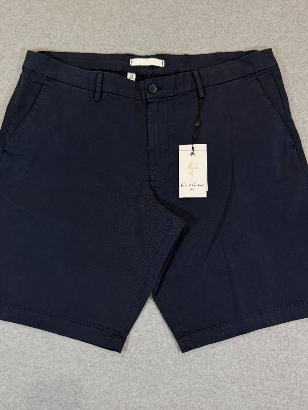 Robert Graham Men's 38x10 Lone Ranger Navy Blue Chino Golf Shorts MSRP $118 NWT